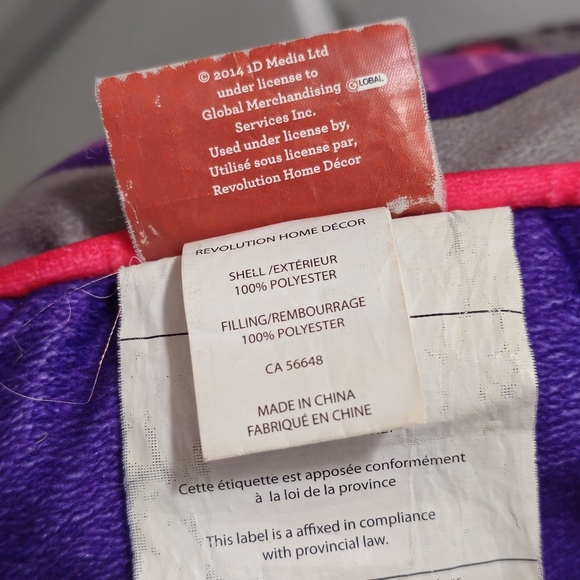 One Direction Pink Purple Grey Boombox Decorative Pillow - Picture 9 of 9